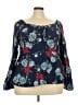 Torrid Blue Long Sleeve Blouse Size 3X Plus (3) - photo 1
