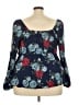 Torrid Blue Long Sleeve Blouse Size 3X Plus (3) - photo 2