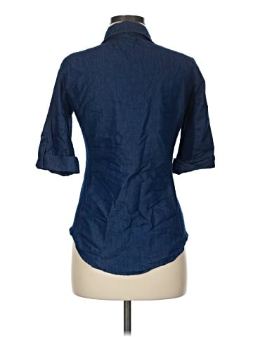 Lapis 3/4 Sleeve Button-Down Shirt (view 2)