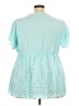 Torrid Teal Short Sleeve Blouse Size 3X Plus (3) - photo 2