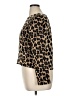 Zara Basic Animal Print Gold Long Sleeve Blouse Size XL - photo 5