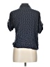 Love Notes 100% Rayon Polka Dots Blue Black Short Sleeve Blouse Size L - photo 2