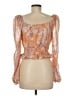 ASTR The Label 100% Polyester Orange 3/4 Sleeve Blouse Size M - photo 2