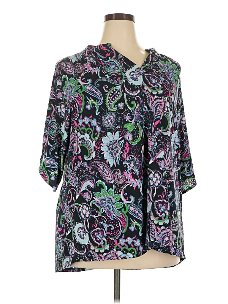 Pre-owned Dear Scarlett Short Sleeve Polo Shirt In Black