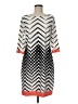Studio One Chevron-herringbone Silver Casual Dress Size M - photo 1