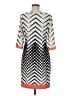 Studio One Chevron-herringbone Silver Casual Dress Size M - photo 2