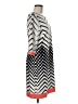 Studio One Chevron-herringbone Silver Casual Dress Size M - photo 4