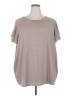 Adrianna Papell Gray Short Sleeve Top Size 3X - photo 1