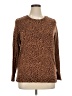 Style&Co Animal Print Brown Pullover Sweater Size XL - photo 1