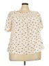Torrid Ivory Short Sleeve Blouse Size 3X Plus (3) - photo 1