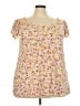 Torrid 100% Rayon Yellow Short Sleeve Blouse Size 3X Plus (3) - photo 1