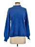 Sugar Lips 100% Polyamide Solid Blue Turtleneck Sweater Size S - photo 1