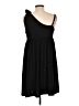 Elle Solid Black Casual Dress Size L - photo 2