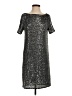 Ann Taylor Metallic Silver Cocktail Dress Size S - photo 1