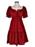 Unbranded 100% Polyester Red Burgundy Casual Dress Size S - photo 1