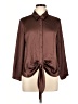 Express Brown Long Sleeve Blouse Size L - photo 1