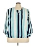 New Directions 100% Polyester Stripes Blue 3/4 Sleeve Blouse Size 2X - photo 1