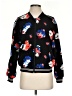 Vince Camuto 100% Polyester Floral Black Track Jacket Size S - photo 1