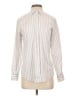 Faconnable 100% Cotton Stripes Ivory Long Sleeve Button-Down Shirt Size S - photo 1