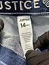 Justice Solid Blue Jeans Size 14 - photo 3
