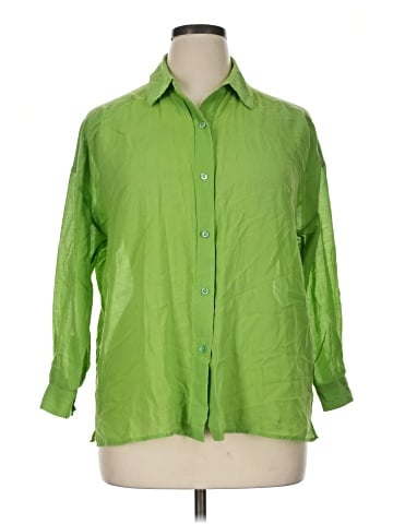 Doncaster Collection 3/4 Sleeve Button-Down Shirt (view 1)