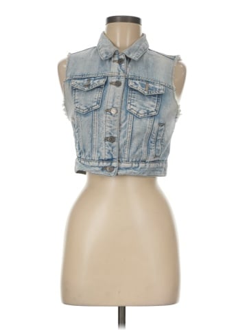 ChiQle Denim Architect Denim Vest (view 1)