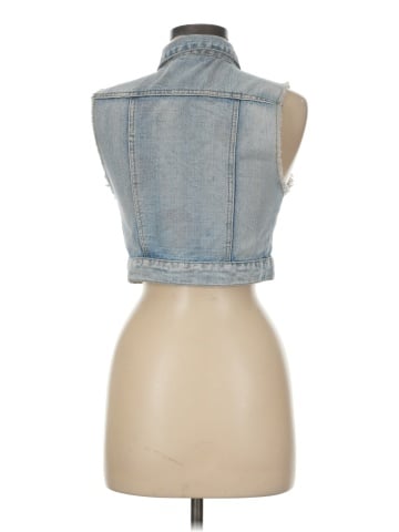 ChiQle Denim Architect Denim Vest (view 2)