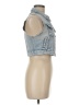 ChiQle Denim Architect 100% Cotton Blue Denim Vest Size M - photo 4