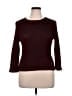 Kate Landry 100% Polyester Tweed Burgundy Pullover Sweater Size XL - photo 1