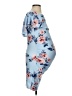 Pink Blush Print Blue Cocktail Dress Size S - photo 4