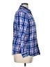 Lands' End 100% Cotton Plaid Blue Long Sleeve Button-Down Shirt Size 14 (petite) - photo 4
