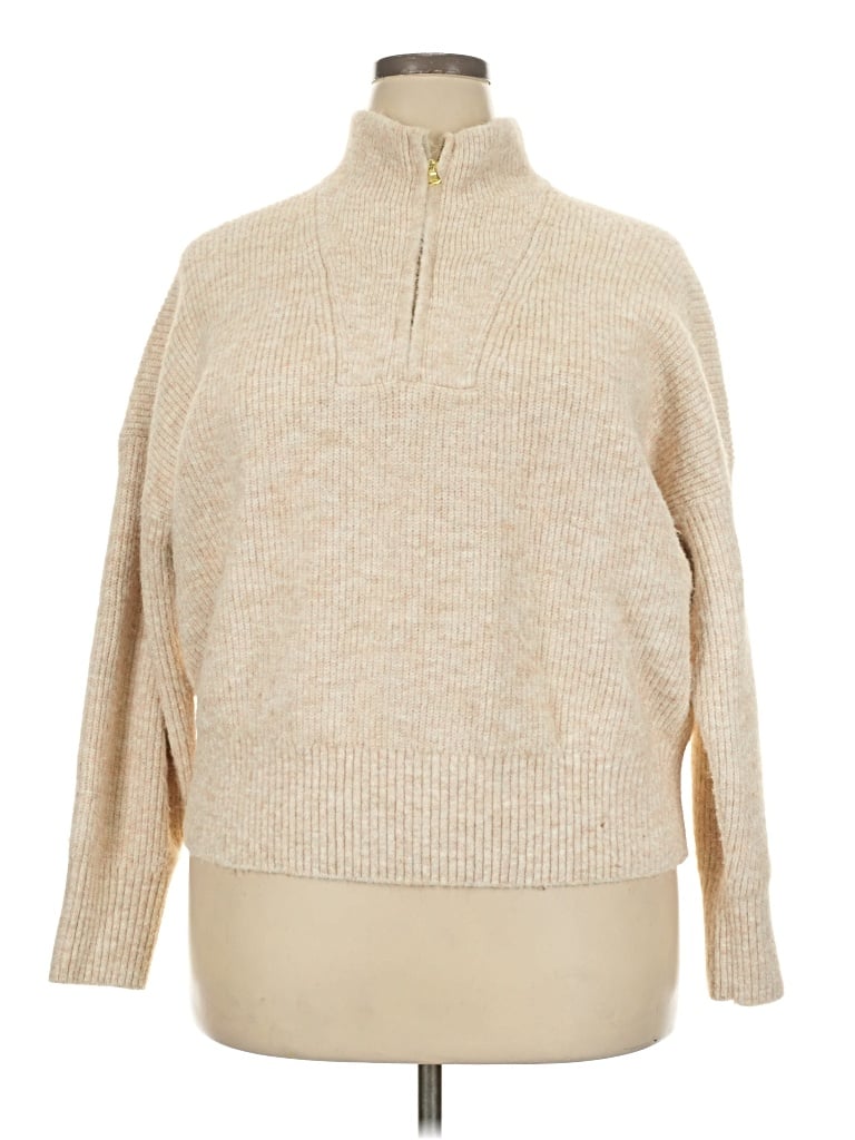 Pre-owned Lands' End Pullover Sweater In Tan