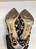 Sam Edelman 100% Leather Animal Print Gold Heels Size 6 1/2 - photo 5