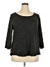 NY Collection Gray 3/4 Sleeve Top Size XXL - photo 1