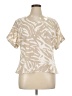 AGB Ivory Tan Short Sleeve Blouse Size XL - photo 1