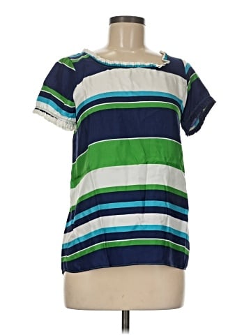 Skirtin Around Short Sleeve Silk Top (view 1)