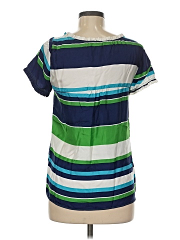 Skirtin Around Short Sleeve Silk Top (view 2)