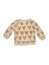 Hanna Andersson 100% Polyester Hearts Tan Pullover Sweater Size 3T - photo 1