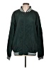 Originality 100% Polyester Solid Green Track Jacket Size L - photo 1