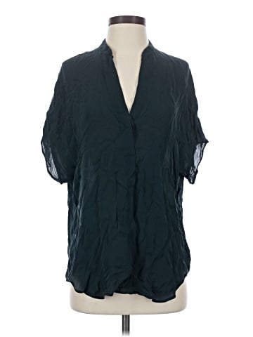 Vince. Short Sleeve Silk Top (view 1)