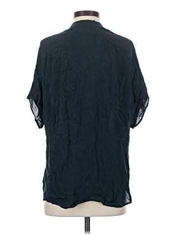 Vince. Short Sleeve Silk Top (view 2)