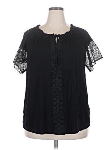 Cable & Gauge Short Sleeve Blouse (view 1)
