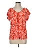 My Michelle 100% Polyester Orange Short Sleeve Blouse Size M - photo 1