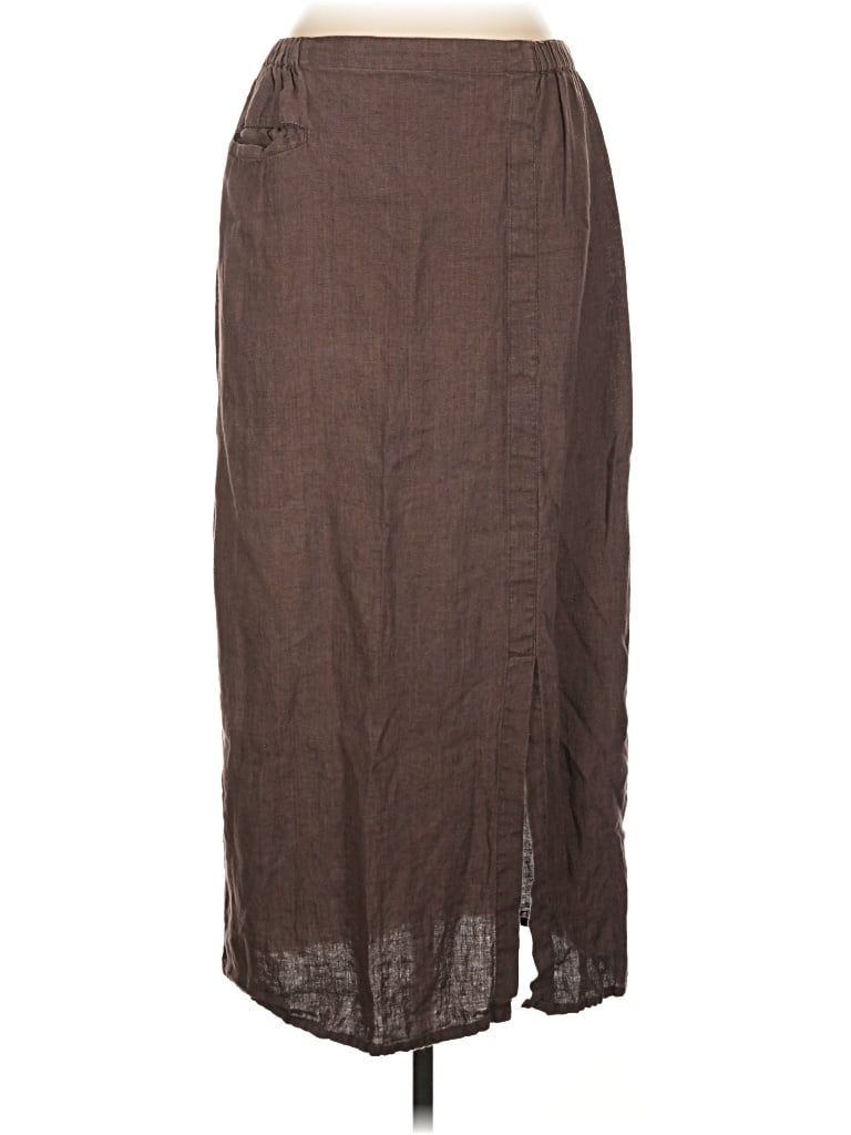 Pre-owned Flax Casual Skirt In Brown