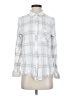 Well Worn 100% Viscose Plaid Silver Long Sleeve Button-Down Shirt Size S - photo 1