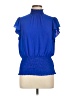 1.State 100% Polyester Blue Short Sleeve Turtleneck Size L - photo 1
