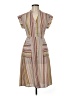 Monteau Stripes Tan Casual Dress Size M - photo 1