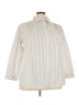 Roaman's Stripes Ivory 3/4 Sleeve Button-Down Shirt Size 22 (1X) - photo 1