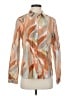 Sézane 100% Cotton Print Orange Long Sleeve Blouse Size 36 waist - photo 1