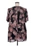 Roaman's 100% Rayon Black Short Sleeve Blouse Size 20W - photo 2